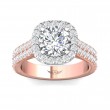 FlyerFit® 14K Pink Gold Shank And White Gold Top Encore Engagement Ring