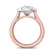 FlyerFit® 14K Pink Gold Shank And White Gold Top Encore Engagement Ring