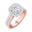 FlyerFit® 14K Pink Gold Shank And White Gold Top Encore Engagement Ring