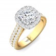 FlyerFit® 18K Yellow Gold Shank And White Gold Top Encore Engagement Ring