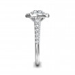 FlyerFit® 14K White Gold Micropave Halo Engagement Ring