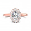 FlyerFit® 14K Pink Gold Solitaire Engagement Ring