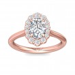 FlyerFit® 14K Pink Gold Solitaire Engagement Ring