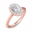 FlyerFit® 14K Pink Gold Solitaire Engagement Ring