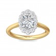 FlyerFit® 14K Yellow and 14K White Gold Solitaire Engagement Ring