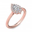 FlyerFit® 14K Pink Gold Solitaire Engagement Ring