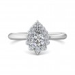 FlyerFit® 14K White Gold Solitaire Engagement Ring