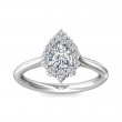 FlyerFit® 14K White Gold Solitaire Engagement Ring