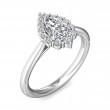 FlyerFit® 14K White Gold Solitaire Engagement Ring