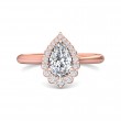 FlyerFit® 14K Pink Gold Solitaire Engagement Ring