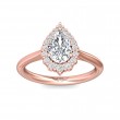 FlyerFit® 14K Pink Gold Solitaire Engagement Ring