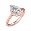 FlyerFit® 14K Pink Gold Solitaire Engagement Ring