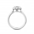 FlyerFit® 14K White Gold Solitaire Engagement Ring