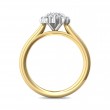 FlyerFit® 18K Yellow Gold Shank And White Gold Top Solitaire Engagement Ring