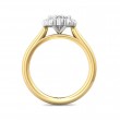 FlyerFit® 18K Yellow Gold Shank And White Gold Top Solitaire Engagement Ring