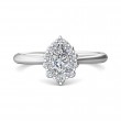 FlyerFit® 14K White Gold Solitaire Engagement Ring