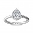 FlyerFit® 14K White Gold Solitaire Engagement Ring