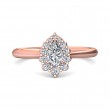 FlyerFit® 18K Pink Gold Solitaire Engagement Ring