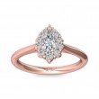 FlyerFit® 18K Pink Gold Solitaire Engagement Ring