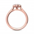 FlyerFit® 18K Pink Gold Solitaire Engagement Ring