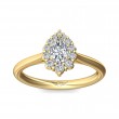 FlyerFit® 18K Yellow Gold Solitaire Engagement Ring