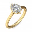 FlyerFit® 18K Yellow Gold Solitaire Engagement Ring