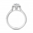 FlyerFit® Platinum Micropave Halo Engagement Ring