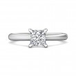 FlyerFit® 14K White Gold Solitaire Engagement Ring