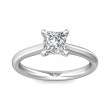 FlyerFit® 14K White Gold Solitaire Engagement Ring