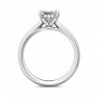 FlyerFit® 14K White Gold Solitaire Engagement Ring