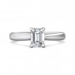 FlyerFit® 14K White Gold Solitaire Engagement Ring