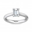 FlyerFit® 14K White Gold Solitaire Engagement Ring