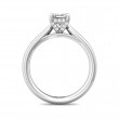 FlyerFit® 14K White Gold Solitaire Engagement Ring