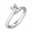 FlyerFit® 14K White Gold Solitaire Engagement Ring