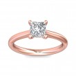 FlyerFit® 14K Pink Gold Solitaire Engagement Ring