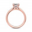 FlyerFit® 14K Pink Gold Solitaire Engagement Ring