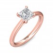 FlyerFit® 14K Pink Gold Solitaire Engagement Ring