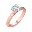 FlyerFit® 14K Pink Gold Solitaire Engagement Ring