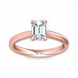 FlyerFit® 14K Pink Gold Solitaire Engagement Ring