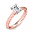 FlyerFit® 14K Pink Gold Solitaire Engagement Ring