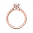 FlyerFit® 14K Pink Gold Solitaire Engagement Ring