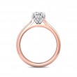 FlyerFit® 14K Pink Gold Shank And White Gold Top Solitaire Engagement Ring