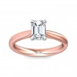 FlyerFit® 14K Pink Gold Shank And White Gold Top Solitaire Engagement Ring