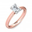 FlyerFit® 14K Pink Gold Shank And White Gold Top Solitaire Engagement Ring