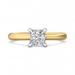 FlyerFit® 14K Yellow and 14K White Gold Solitaire Engagement Ring