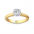 FlyerFit® 18K Yellow Gold Shank And Platinum Top Solitaire Engagement Ring