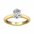 FlyerFit® 14K Yellow and 14K White Gold Solitaire Engagement Ring