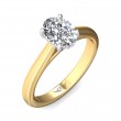 FlyerFit® 14K Yellow and 14K White Gold Solitaire Engagement Ring