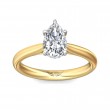 FlyerFit® 14K Yellow and 14K White Gold Solitaire Engagement Ring