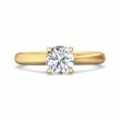 FlyerFit® 18K Yellow Gold Solitaire Engagement Ring